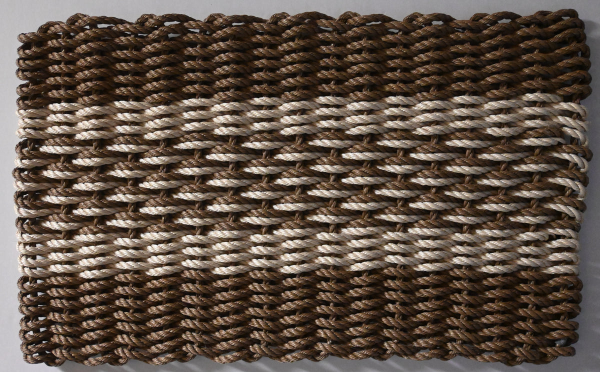 Hybrid Brown & Light Tan Rope Mat Maine Rope Mats