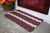 Five Stripe Rope Mat - Burgundy, Light Tan - Maine Rope Mats