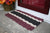 Five Stripe Rope Mat - Burgundy, Light Tan, Black - Maine Rope Mats