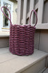 Solid Rope Basket - Burgundy