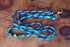 Multi Green Dog Leash with Dark Green & Lime Green Whipping