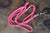 Pink Dog Leash with White & Pink Whipping - Maine Rope Mats