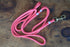 Pink Dog Leash with White & Pink Whipping