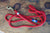 Red Dog Leash with Pacific Blue & White Whipping - Maine Rope Mats