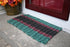 Five Stripe Rope Mat - Dark Green, Burgundy, Black