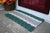 Five Stripe Rope Mat - Hunter Green, Light Tan, Silver - Maine Rope Mats