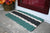 Five Stripe Rope Mat - Hunter Green, Light Tan, Black - Maine Rope Mats