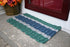 Five Stripe Rope Mat - Dark Green, Silver, Navy