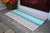 Five Stripe Rope Mat - Light Tan, Teal, Seafoam - Maine Rope Mats