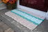 Five Stripe Rope Mat - Light Tan, Teal, Seafoam