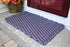 Double Weave Rope Mat - Navy, Burgundy