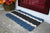 Five Stripe Rope Mat - Navy, Light Tan, Black - Maine Rope Mats