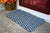 Double Weave Mat - Navy, Silver - Maine Rope Mats
