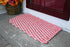 Double Weave Rope Mat - Red, Light Tan
