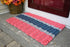Five Stripe Rope Mat - Red, Silver, Navy