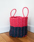 2 Stripe Maine Rope Mat Basket