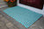 Double Weave Rope Mat - Teal, Silver - Maine Rope Mats