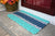 Five Stripe Rope Mat - Teal, Silver, Navy - Maine Rope Mats
