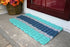 ON SALE - Five Stripe Rope Mat - Teal, Silver, Navy