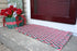 3 Stripe Hunter Green & Red Basket and Double Weave Hunter Green & Red Mat