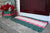 3 Stripe Hunter Green & Red Basket and 5 Stripe Hunter Green, Red, & Light Tan Mat - Maine Rope Mats