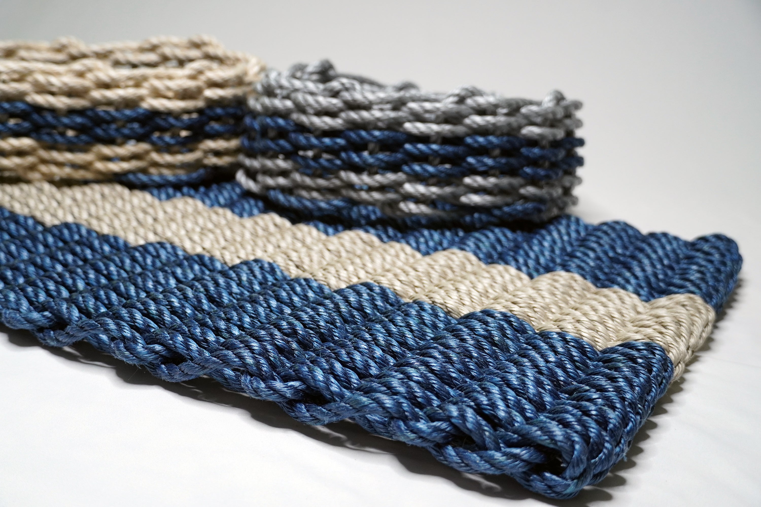 Three Stripe Mat Maine Rope Mats
